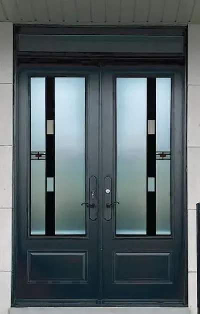 BandW 2 decorative glass door insert in Ottawa