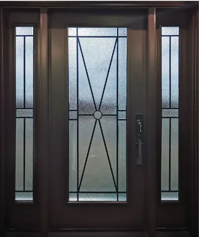 Calypso decorative glass door insert, retrofit into existing door in Ottawa