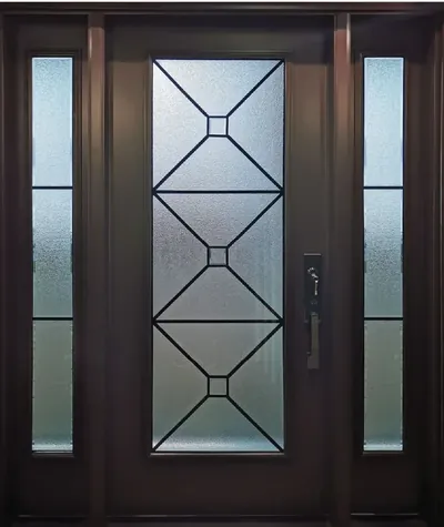 Eos decorative glass door insert, retrofit into existing door in Ottawa