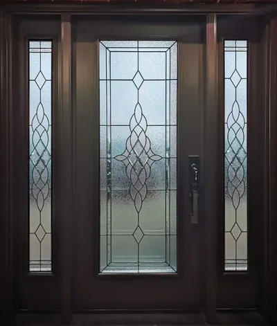 Erie decorative glass door insert, retrofit into existing door in Ottawa