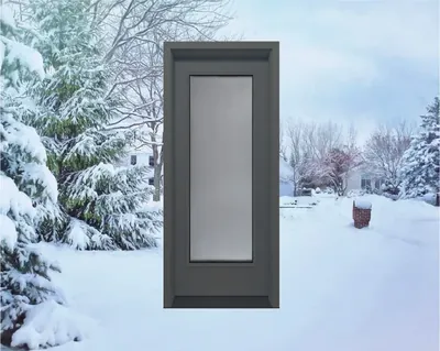 White Void frosted glass door insert in Ottawa