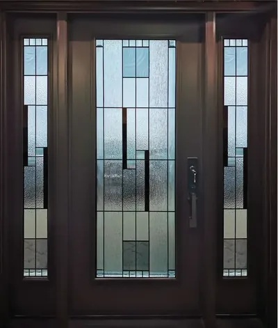 Melville decorative glass door insert, retrofit into existing door in Ottawa