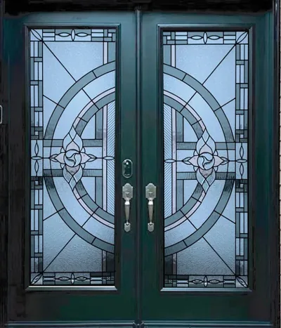 Memphis decorative glass door insert in Ottawa
