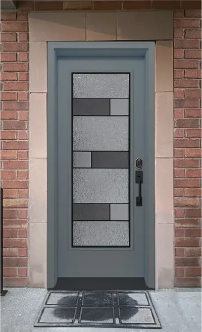 Pattern E modern decorative glass door insert in Ottawa