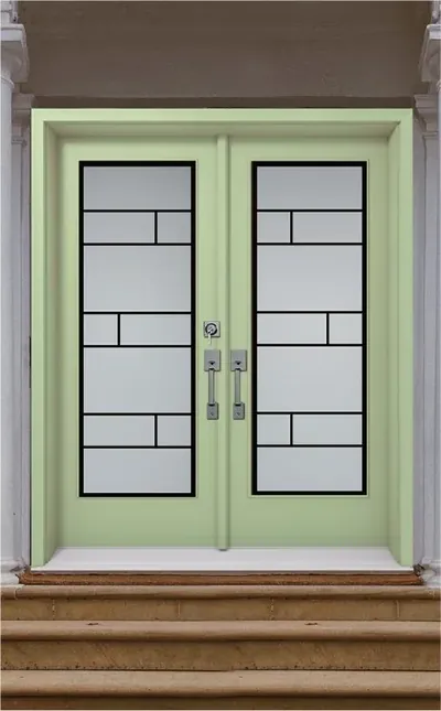 Pattern E-1 modern decorative glass door insert in Ottawa