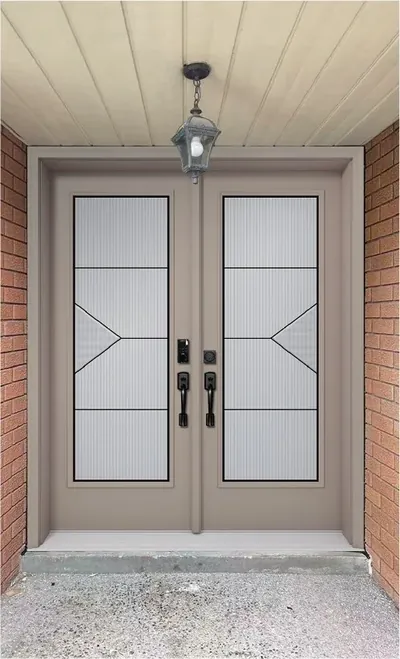 Pattern G modern decorative glass door insert in Ottawa