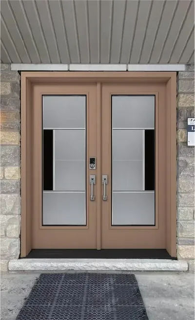 Pattern H modern decorative glass door insert in Ottawa