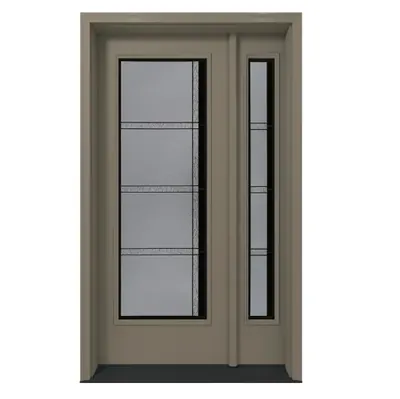 Pattern N-1 modern decorative glass door insert in Ottawa