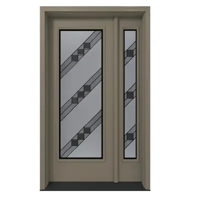 Pattern Z modern decorative glass door insert in Ottawa