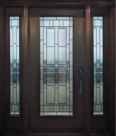 Nettilling decorative glass door insert, retrofit into existing door in Ottawa