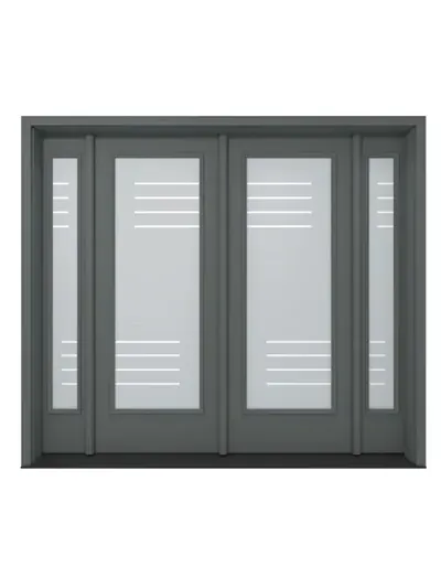 Sandblasted K frosted glass door insert in Ottawa