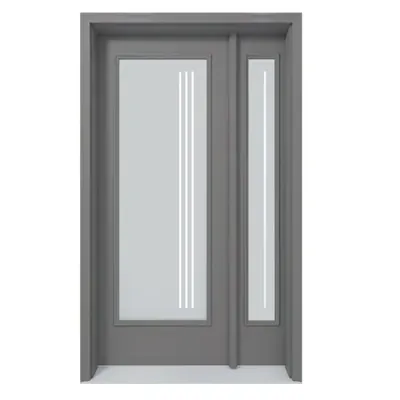 Sandblasted MS-7 frosted glass door insert in Ottawa
