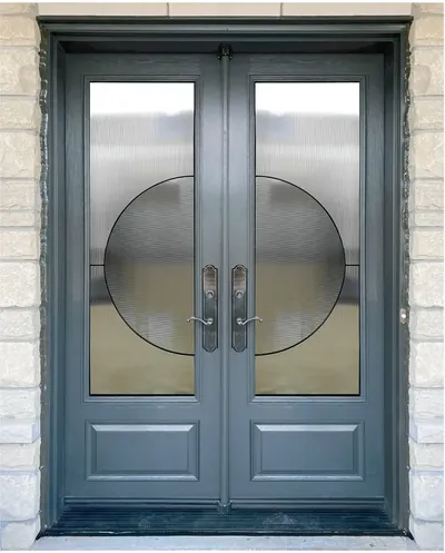Welcome Home decorative glass door insert in Ottawa