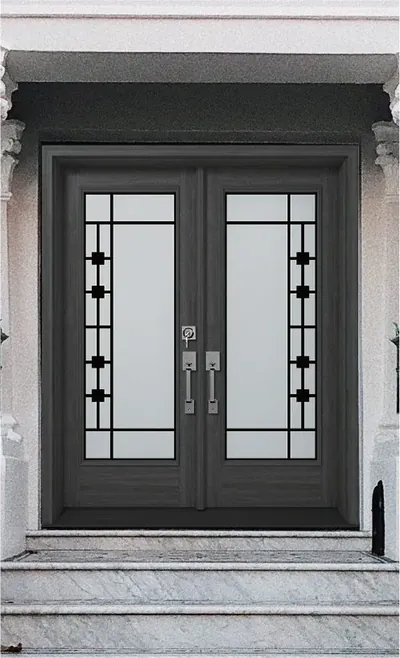 Wrought Iron O wrought iron glass door insert, retrofit into existing door in Ottawa
