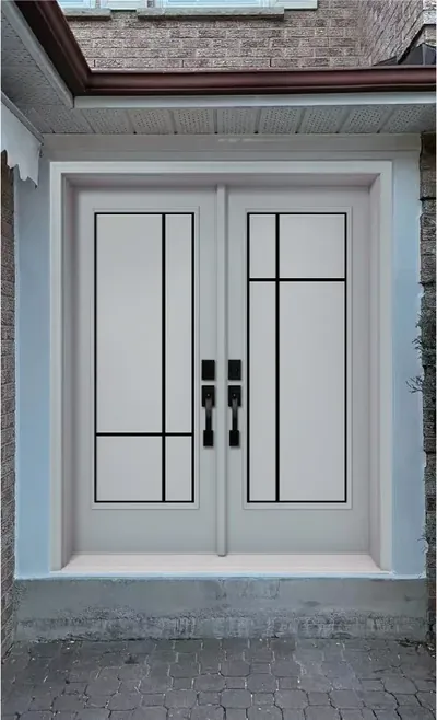 Wrought Iron P wrought iron glass door insert, retrofit into existing door in Ottawa