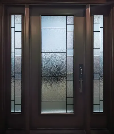 Wollaston decorative glass door insert, retrofit into existing door in Ottawa