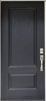 Front door with no glass
